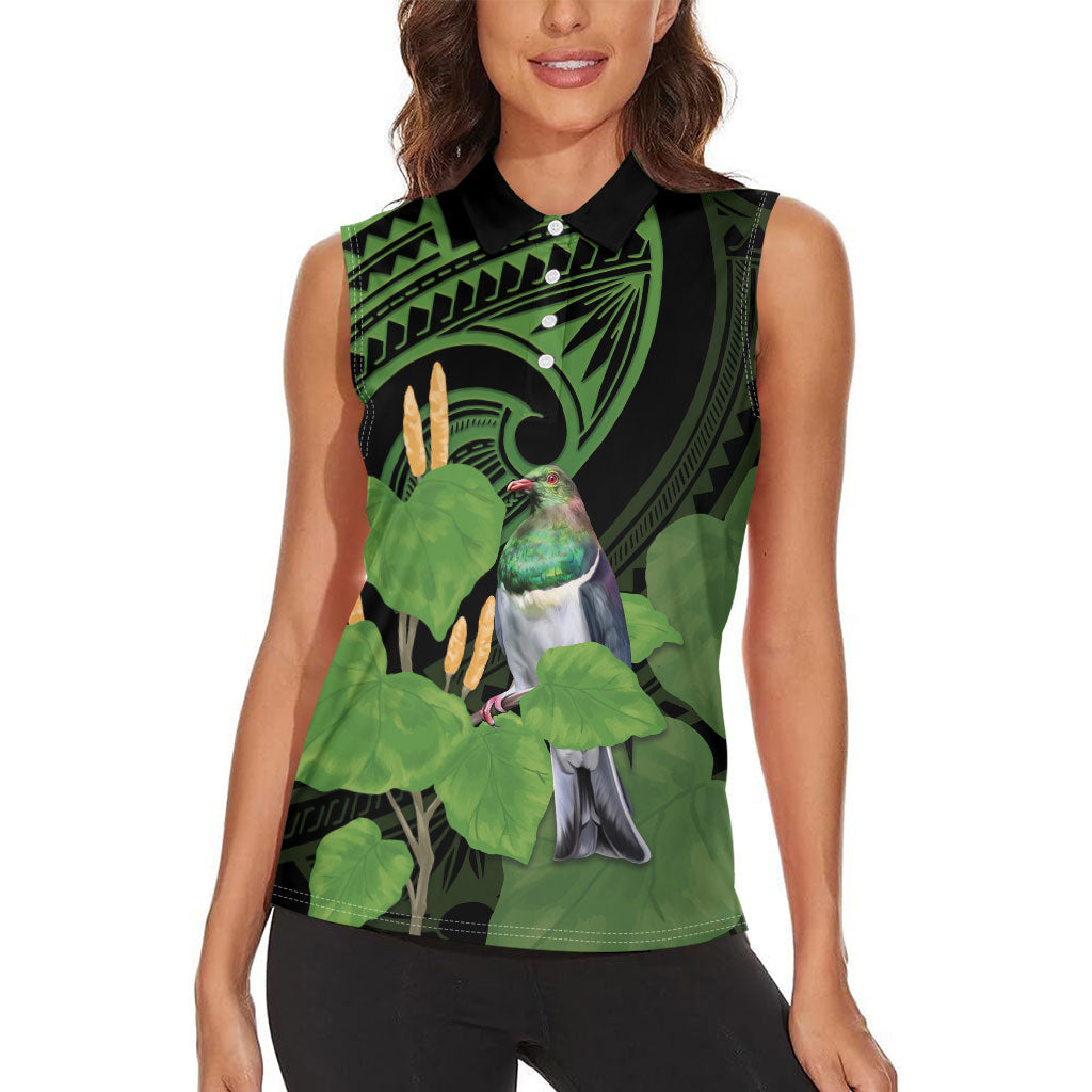 Kawakawa Rongoa Maori Kereru New Zealand Women Sleeveless Polo Shirt