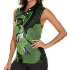 Kawakawa Rongoa Maori Kereru New Zealand Women Sleeveless Polo Shirt