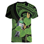 Kawakawa Rongoa Maori Kereru New Zealand Women V-Neck T-Shirt