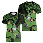 Kawakawa Rongoa Maori Kereru New Zealand Women V-Neck T-Shirt