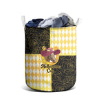 Melbourne Cup Australia Laundry Basket Diamond Horse Racing Silks Inspired Yellow