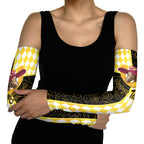Personalised Melbourne Cup Australia Arm Sleeves Diamond Horse Racing Silks Inspired Yellow