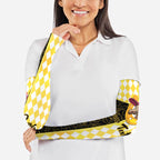 Personalised Melbourne Cup Australia Arm Sleeves Diamond Horse Racing Silks Inspired Yellow