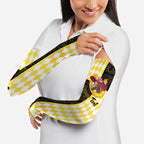 Personalised Melbourne Cup Australia Arm Sleeves Diamond Horse Racing Silks Inspired Yellow