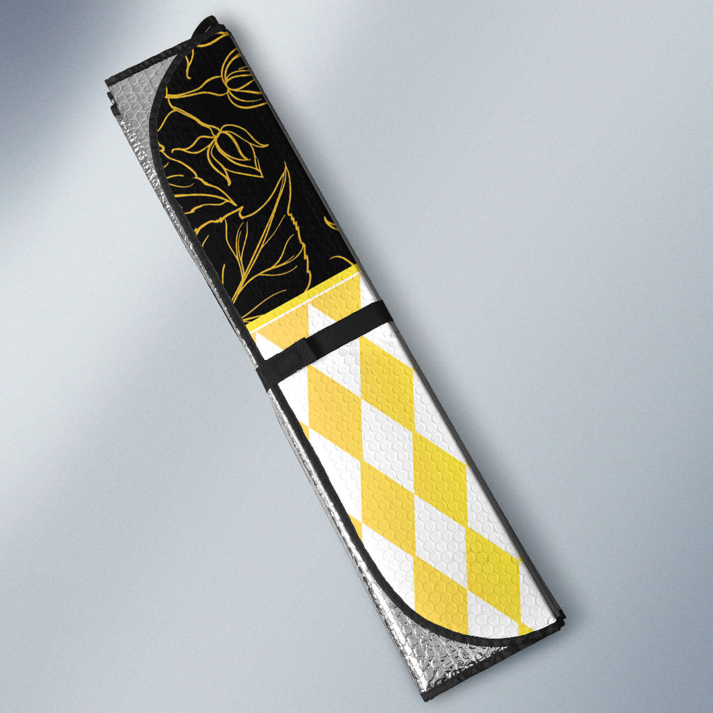 Melbourne Cup Australia Auto Sun Shade Diamond Horse Racing Silks Inspired Yellow