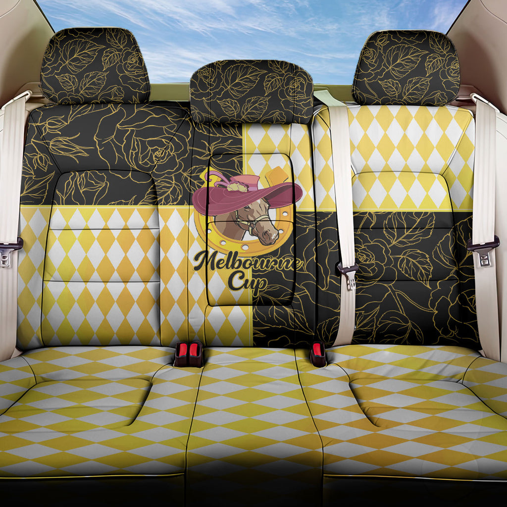 Melbourne Cup Australia Back Car Seat Cover Diamond Horse Racing Silks Inspired Yellow