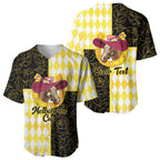 Personalised Melbourne Cup Australia Baseball Jersey Diamond Horse Racing Silks Inspired Yellow