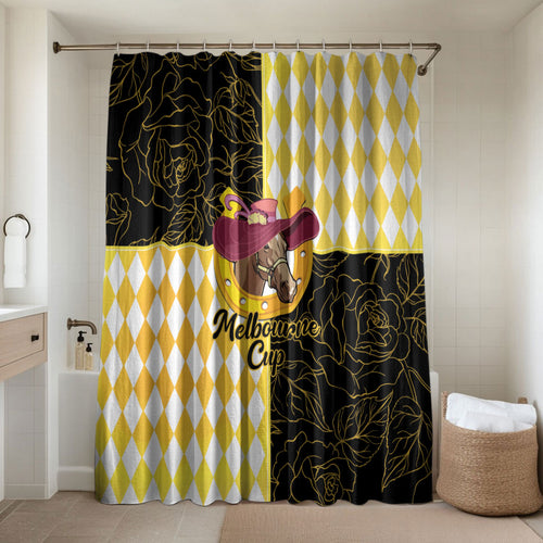 Melbourne Cup Australia Bathroom Set Diamond Horse Racing Silks Inspired Yellow