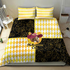 Melbourne Cup Australia Bedding Set Diamond Horse Racing Silks Inspired Yellow