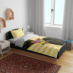 Melbourne Cup Australia Bedding Set Diamond Horse Racing Silks Inspired Yellow