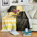 Melbourne Cup Australia Blanket Diamond Horse Racing Silks Inspired Yellow