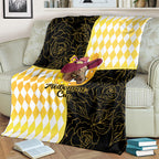 Melbourne Cup Australia Blanket Diamond Horse Racing Silks Inspired Yellow
