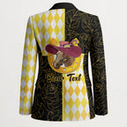 Personalised Melbourne Cup Australia Blazer Diamond Horse Racing Silks Inspired Yellow