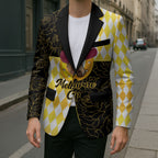 Personalised Melbourne Cup Australia Blazer Diamond Horse Racing Silks Inspired Yellow