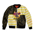 Personalised Melbourne Cup Australia Bomber Jacket Diamond Horse Racing Silks Inspired Yellow