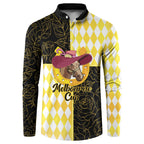 Personalised Melbourne Cup Australia Button Sweatshirt Diamond Horse Racing Silks Inspired Yellow