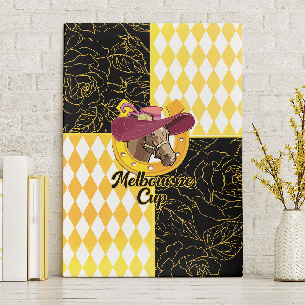 Melbourne Cup Australia Canvas Wall Art Diamond Horse Racing Silks Inspired Yellow