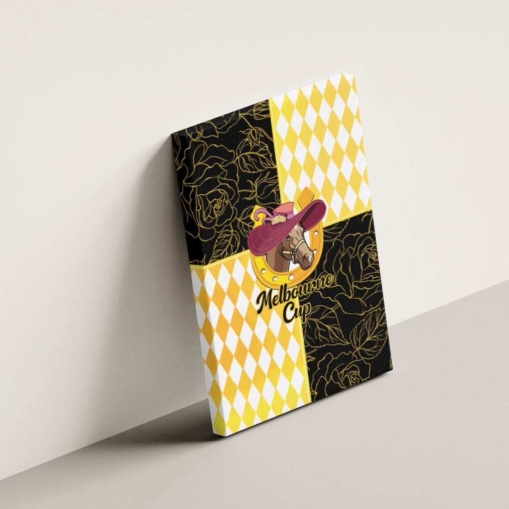 Melbourne Cup Australia Canvas Wall Art Diamond Horse Racing Silks Inspired Yellow