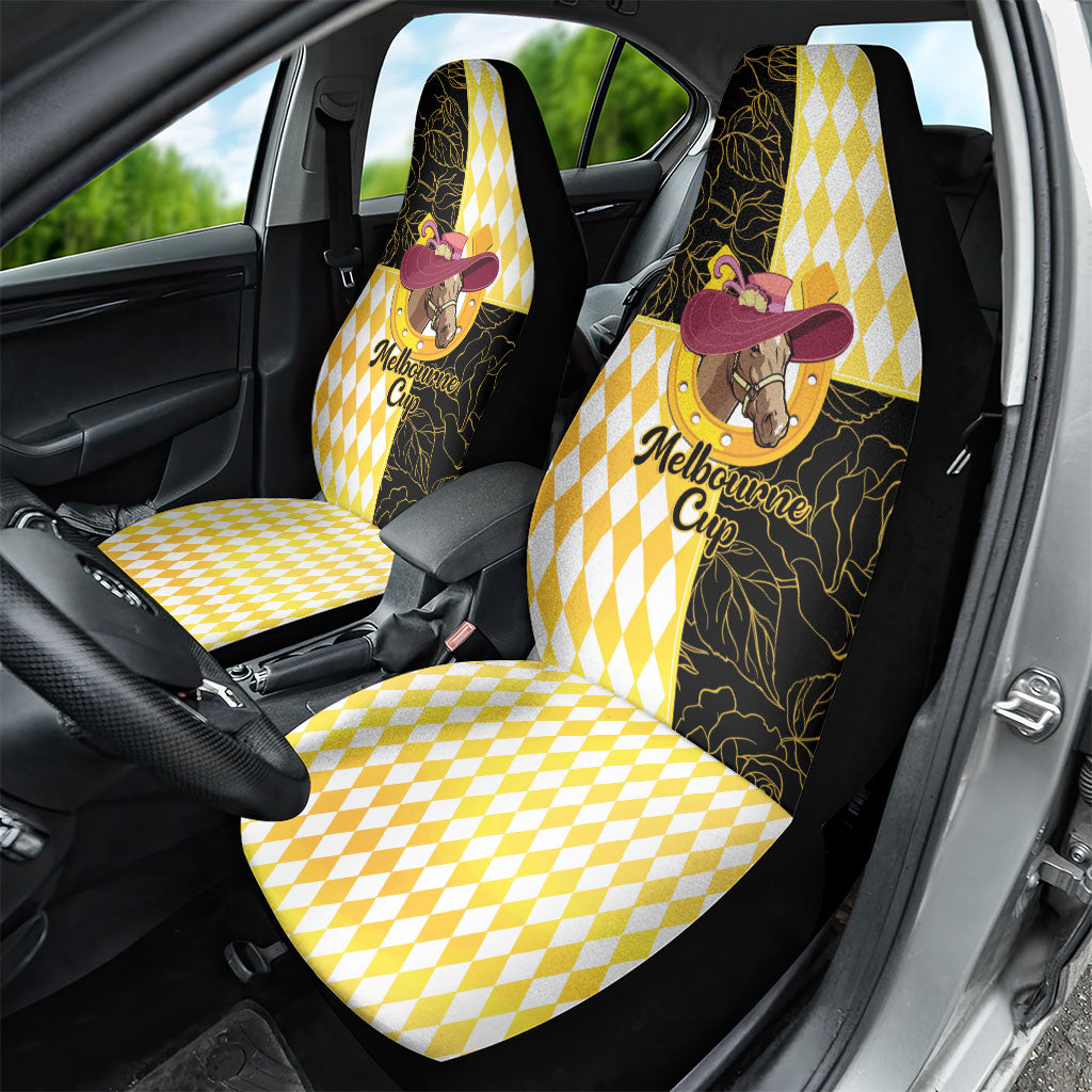 Melbourne Cup Australia Car Seat Cover Diamond Horse Racing Silks Inspired Yellow