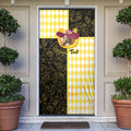 Personalised Melbourne Cup Australia Door Cover Diamond Horse Racing Silks Inspired Yellow