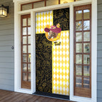 Personalised Melbourne Cup Australia Door Cover Diamond Horse Racing Silks Inspired Yellow