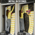 Personalised Melbourne Cup Australia Door Cover Diamond Horse Racing Silks Inspired Yellow