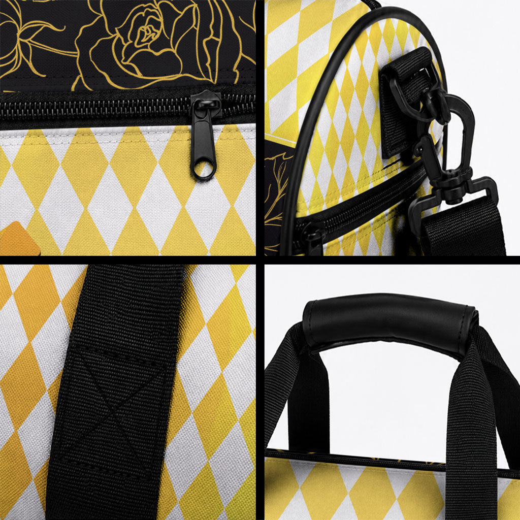 Melbourne Cup Australia Duffle Bag Diamond Horse Racing Silks Inspired Yellow