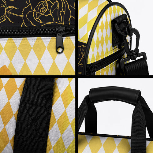 Melbourne Cup Australia Duffle Bag Diamond Horse Racing Silks Inspired Yellow