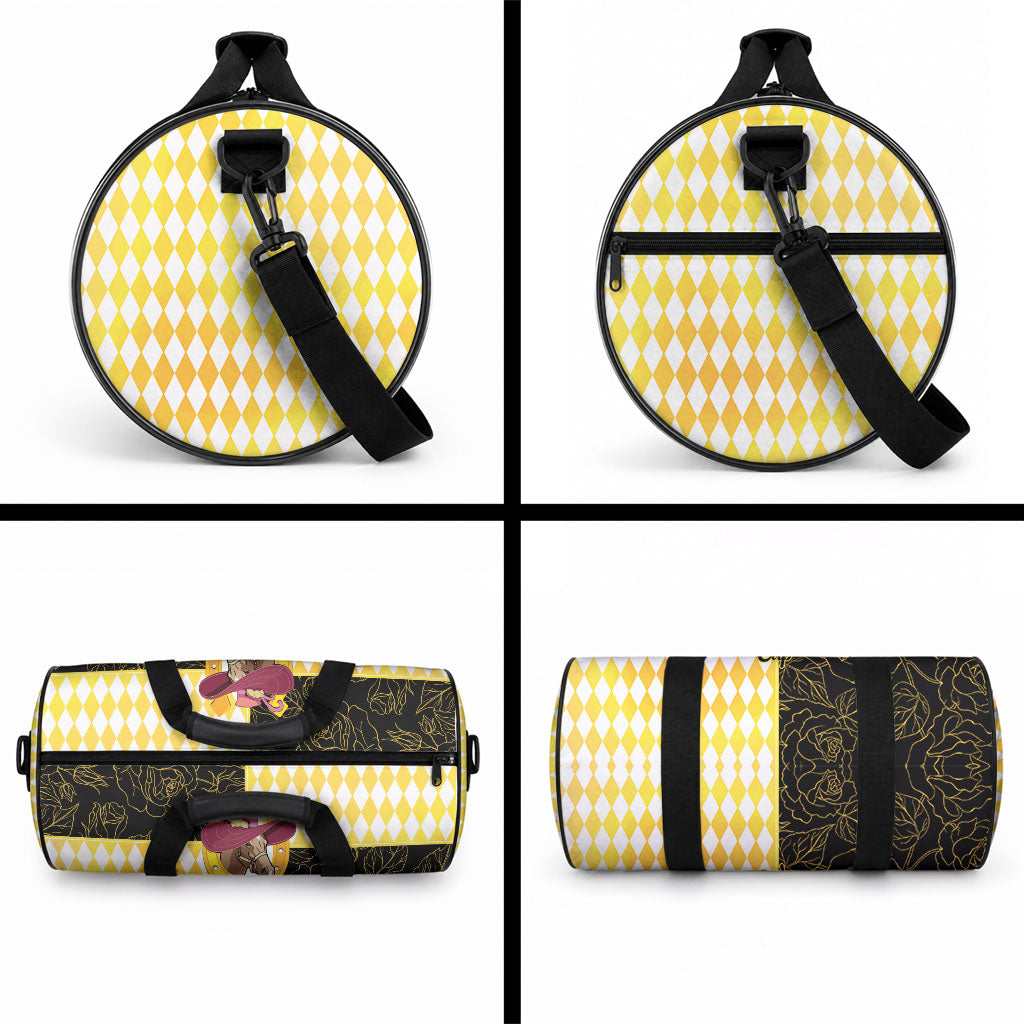Melbourne Cup Australia Duffle Bag Diamond Horse Racing Silks Inspired Yellow