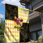 Melbourne Cup Australia Garden Flag Diamond Horse Racing Silks Inspired Yellow