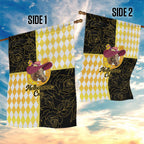 Melbourne Cup Australia Garden Flag Diamond Horse Racing Silks Inspired Yellow