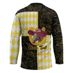 Personalised Melbourne Cup Australia Hockey Jersey Diamond Horse Racing Silks Inspired Yellow