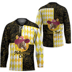 Personalised Melbourne Cup Australia Hockey Jersey Diamond Horse Racing Silks Inspired Yellow