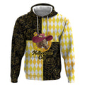 Personalised Melbourne Cup Australia Hoodie Diamond Horse Racing Silks Inspired Yellow