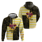 Personalised Melbourne Cup Australia Hoodie Diamond Horse Racing Silks Inspired Yellow