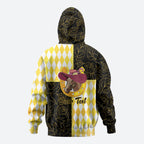 Personalised Melbourne Cup Australia Hoodie Diamond Horse Racing Silks Inspired Yellow