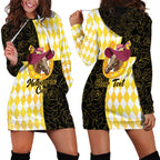 Personalised Melbourne Cup Australia Hoodie Dress Diamond Horse Racing Silks Inspired Yellow