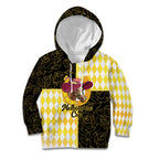 Personalised Melbourne Cup Australia Kid Hoodie Diamond Horse Racing Silks Inspired Yellow