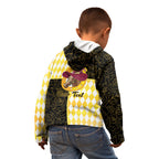 Personalised Melbourne Cup Australia Kid Hoodie Diamond Horse Racing Silks Inspired Yellow