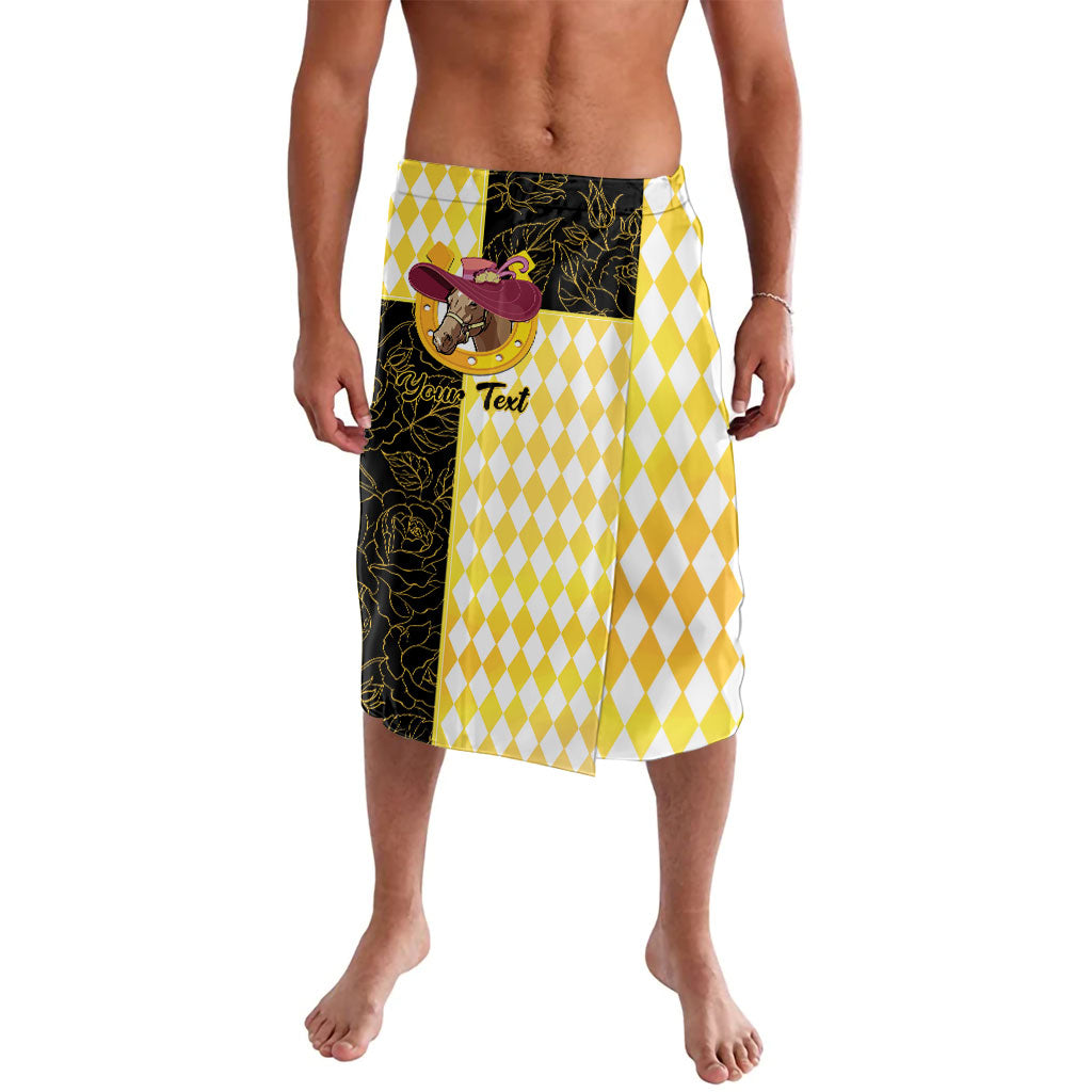 Personalised Melbourne Cup Australia Lavalava Diamond Horse Racing Silks Inspired Yellow