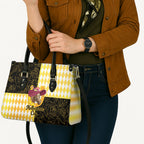 Melbourne Cup Australia Leather Bag Diamond Horse Racing Silks Inspired Yellow