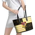 Melbourne Cup Australia Leather Tote Bag Diamond Horse Racing Silks Inspired Yellow
