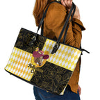 Melbourne Cup Australia Leather Tote Bag Diamond Horse Racing Silks Inspired Yellow