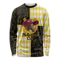 Personalised Melbourne Cup Australia Long Sleeve Shirt Diamond Horse Racing Silks Inspired Yellow