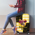 Melbourne Cup Australia Luggage Cover Diamond Horse Racing Silks Inspired Yellow