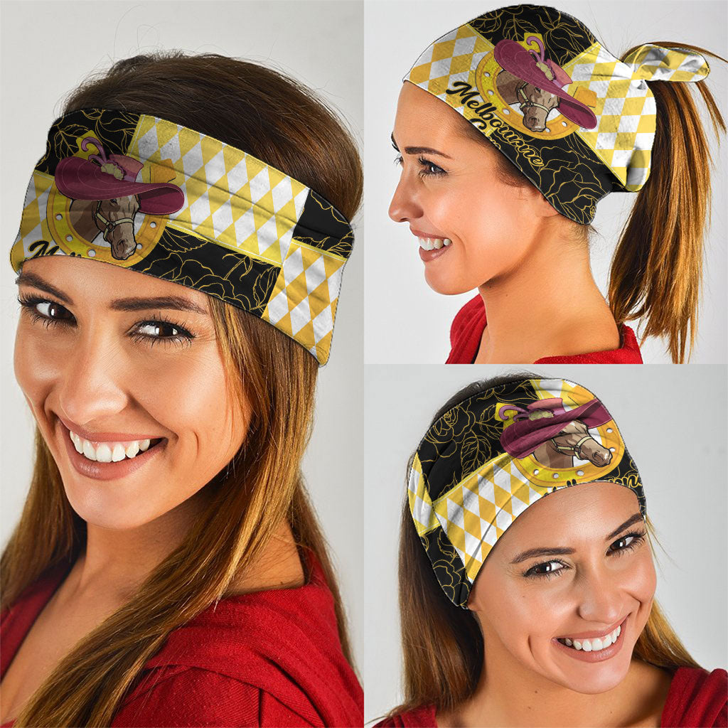 Melbourne Cup Australia Neck Gaiter Diamond Horse Racing Silks Inspired Yellow