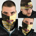 Melbourne Cup Australia Neck Gaiter Diamond Horse Racing Silks Inspired Yellow