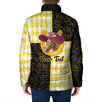 Personalised Melbourne Cup Australia Padded Jacket Diamond Horse Racing Silks Inspired Yellow