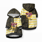 Personalised Melbourne Cup Australia Pet Hoodie Diamond Horse Racing Silks Inspired Yellow