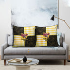 Melbourne Cup Australia Pillow Cover Diamond Horse Racing Silks Inspired Yellow